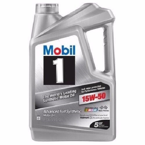Mobil 1 15W-50 Full Synthetic Motor Oil, 5 qt.